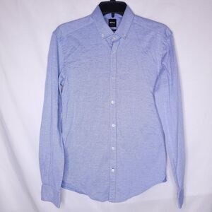 Hugo Boss Shirt Mens Small Blue Slim Fit